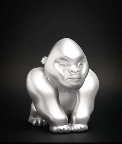 Blogo Design - Spaarpot Gorilla - zilver