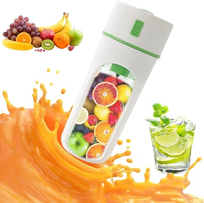 Slowjuicer - sapcentrifuge - draagbare juicer - Draagbare sapcentrifuge 300 ml - USB oplaadbaar (1200 mAh) - hoge snelheid - groen - inclusief rietje en oplaadkabel