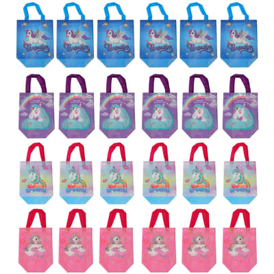 24 Stuks Cartoon Traktatiezakje Feestzakje Non-woven Schattig Cartoon Feestcadeauzakje voor Kinderfeestjes Festival