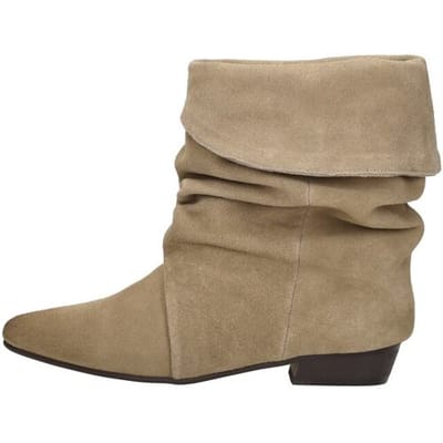 Shoecolate - Enkellaarsjes Hak Beige 40