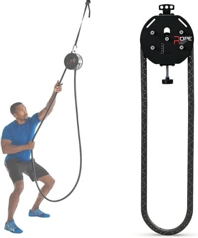 Katroltrainer - Touwtjespringer - Full body training - Instelbare weerstand - 44 x 44 x 44 cm - Zwart