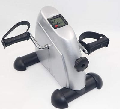 Mini Stepper - Hometrainer Fiets - Cardio Training - Verstelbare Weerstand - 220 Lb Capaciteit - Zilver
