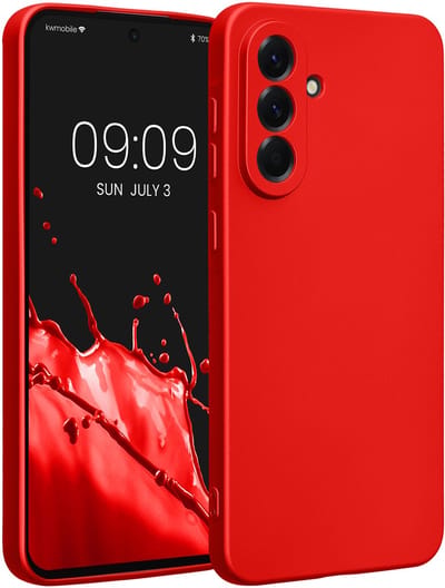 kwmobile metallic telefoonhoesje van TPU - geschikt voor Samsung Galaxy A56 5G - Flexible case voor smartphone - In metallic donkerrood