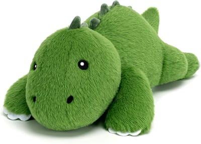Gewogen dinosaurus knuffel - Zacht pluche kussen - Ontspanning en comfort - Zachte katoenen vulling - 35 cm lengte