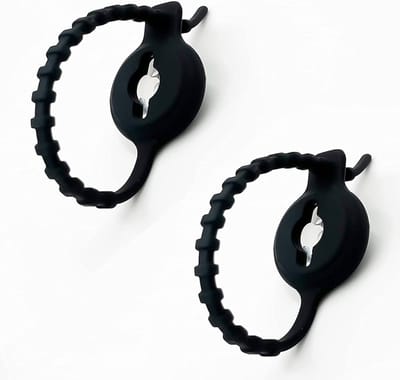 Go Go Gadget - Geschikt voor AirTag - houder - Fietshouder - Armband geschikt voor AirTag - Hoesje - Siliconen - Zwart - 1 stuk