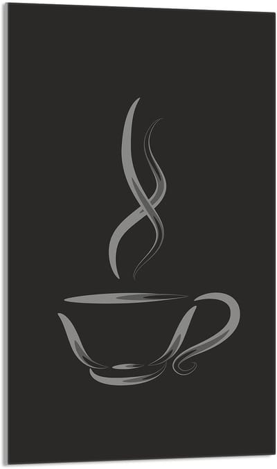 TMK ArtDeko Serie - Snijplank van gehard glas - 30x52 cm - Koffie - Veelzijdig en Veilig