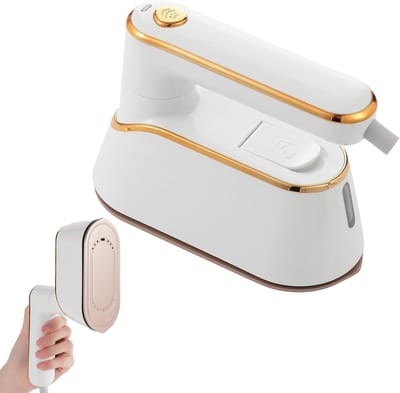 Reisstrijkijzer Klein - Mini Stoomstrijkijzer - Kreukvrije Kleding - 2-in-1 Functie - Compact Ontwerp - Wit