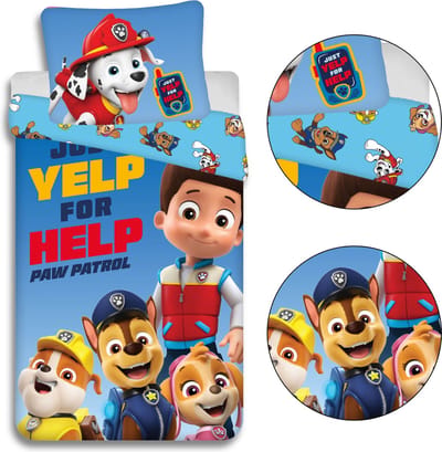 Paw Patrol marineblauw beddengoed, kinderbeddengoed 140cm x 200cm OEKO-TEX