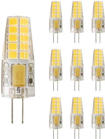 Kobi LED Lamp G4 2W - 230lm - 3000K - 12V - Voor Vitrines, Camper of Meubelarmatuur - G4 Insteeklampje - 10 stuks