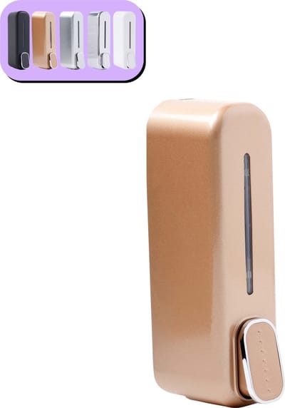 K&G® Shampoo Dispenser - Zeepdispenser - Soap Dispenser - 350 ml - Wandmontage - Brons - 1 Reservoir