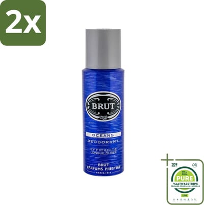 Brut - Deodorant - Spray - Oceans - Fris & maritiem aroma - 200ml - Voordeelverpakking - 2 stuks - Deodorant spray - Fris