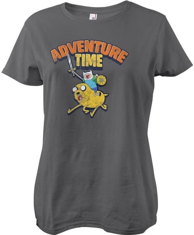 Adventure Time Washed Girly Tee dames-T-shirt donkergrijs