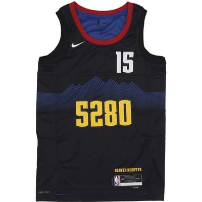 Basketbaltanktop voor heren Nba City Edition 2023/24 Swingman Jersey nr. 15 Nikola Jokic Dennug zwart