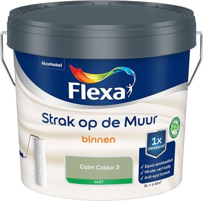 Flexa - Strak Op De Muur Binnen Mat - Calm Colour 3 - Mengverf - 5 L