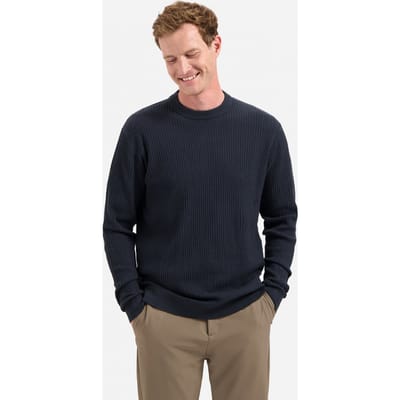 No Excess Pullover Crewneck Rib Night Maat: XL | Sweaters Outlet | Heren | Blauw