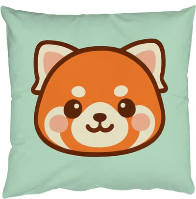 Sierkussens - Kussentjes Woonkamer - 50x50 cm - Rode panda - Groen - Cartoon