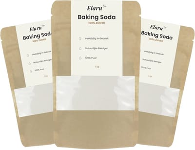 Baking Soda - 100% Puur - 5 kg (5 x 1 kg) - Zuiveringszout - Natriumbicarbonaat - Voor Schoonmaken & Ontgeuren