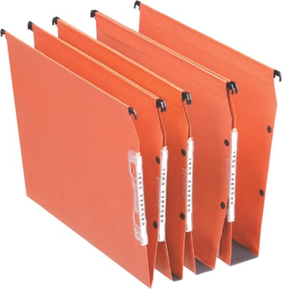Hangmap Esselte Orgarex Dual 21629 - lateraal - 30mm - oranje - 25 stuks