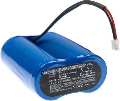 Reserve Batterij - Oplaadbare Energiebron - Zaklamp Verlichting - LiFePO4 Technologie - 3200mAh 6.4V - Zwart