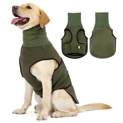 carmdering - Hondenjas - Hondenjas Tegen Angst - Huidvriendelijk Dondervest - Halsband Jas Onweer Vuurwerk - Perfect voor Huisdier Kalm - Angst Shirt - Perfect voor kleine honden - Middelgrote honden - S