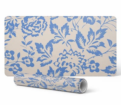 Tafelonderlegger met een trendy vintage bloemenprint, 90x45 cm