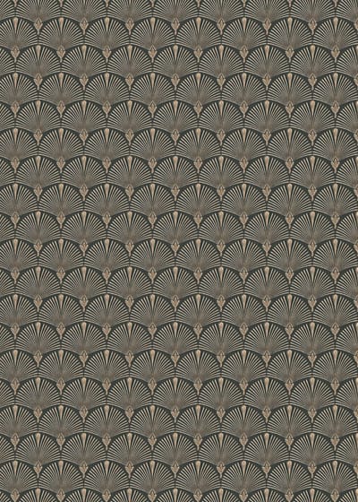 Erismann Vinylbehang 10346-15 - Versailles - Art Deco Zwart - 53cm x 10.05m