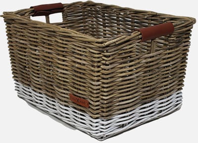 Wicked - Fietsmand - Rotan - Bruin met witte rand