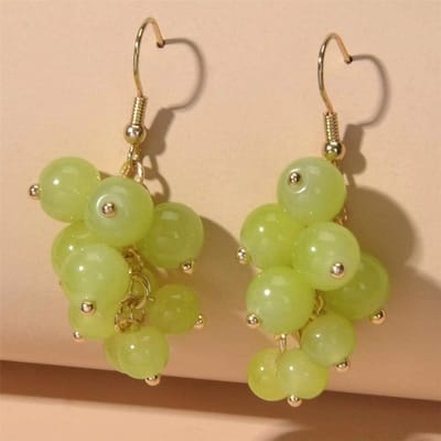 Groene Druif Oorbellen Mori Klein Fris Niche Oorhaakje Kleine Frisse Fruit Oorbellen Dames Oorbellen groen