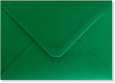 Cards & Crafts 100 Luxe enveloppen - C6 - donkergroen - 162x114mm - 100 grams - Gegomde puntklepsluiting