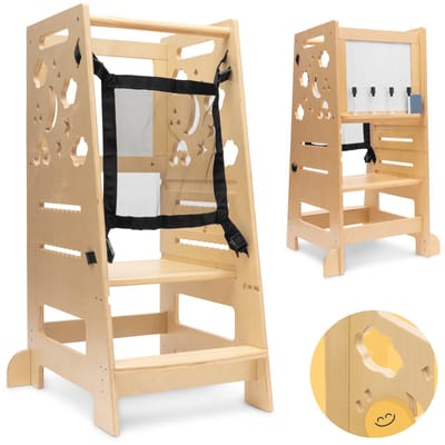 Eduvate Leertoren - Leertoren Opvouwbaar - Learning Tower - Leertoren Keukenhulp - Montessori Leertoren - Kindertrap