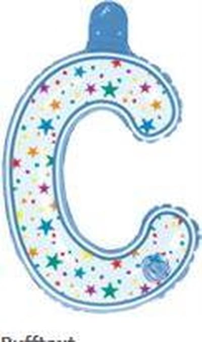 opblaasbare letter C multi color