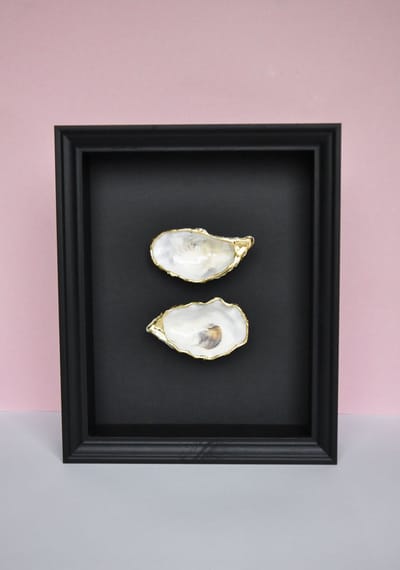 Oester Schilderij Goud Zwart - Oesterlijst - Wanddecoratie - Aifcandles