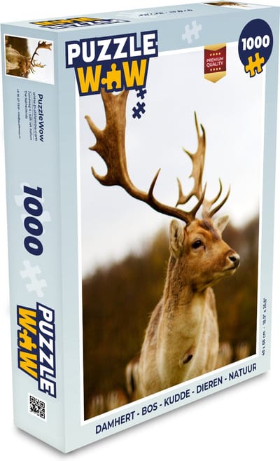 Puzzel Damhert - Bos - Kudde - Dieren - Natuur - Legpuzzel - Puzzel 1000 stukjes volwassenen