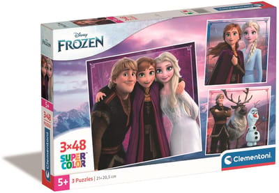 Clementoni Jigsaw Puzzle Super Color Square Disney Frozen 3x48pcs. 2D Puzzels
