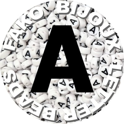 Fako Bijoux® - Letterkralen Rond A - Letter Beads - Alfabet Kralen - Klinkers - Sieraden Maken - 7mm - 250 Stuks - Wit