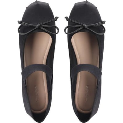 Strik Zijde Satijn Mary Jane Ballet Dames Enkelschoenen 38 black
