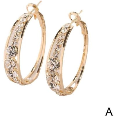 Nieuwe Grote Ronde Hoepeloorbellen Voor Dames Mode Statement Gouden Persoonlijkheid Overdreven Charme Oorbellen Feest Sieraden R6y7 goud