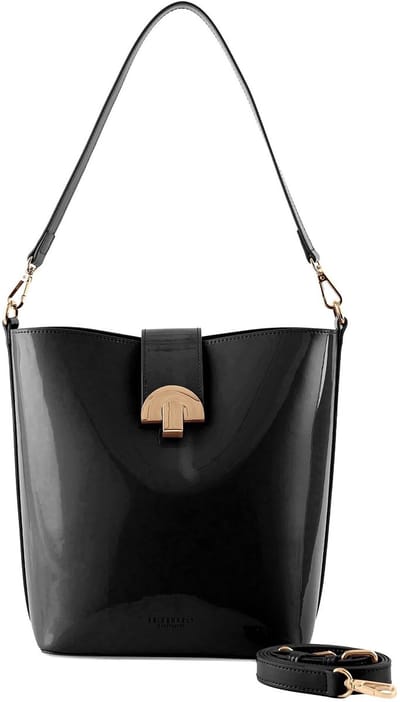 SEIDENFELT MANUFAKTUR schoudertas accessoiretas Grenaa Hobo Bag Black zwart