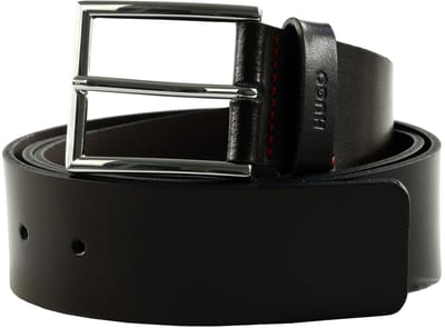 HUGO Leren Riem Giaspo Sz40 Belt W85 Dark Brown Donkerbruin