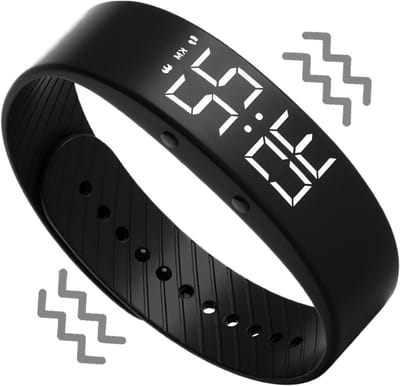 Polswekker - Trilwekker Armband - Stille Herinneringen - Waterdunne Slanke Draagbare - 5.5x1.7cm - Zwart