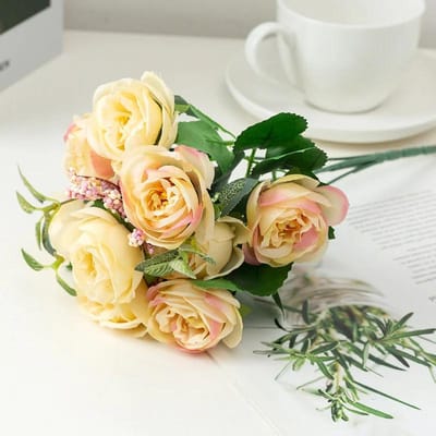 32CM Kunstbloem Bruiloftsdecoratie Serie Zijdemateriaal Rozen Hortensia Boeket Fotografie Prop Liefdesroos