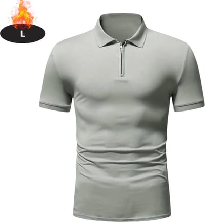 Livano Poloshirt Heren - T-Shirt Heren - Shirt - Overhemd - Polo Shirt - Lichtgrijs - L