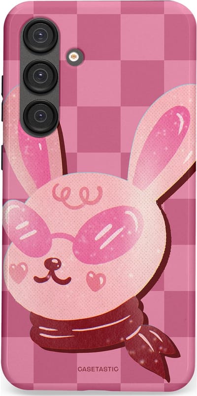 Casetastic Hoesje Geschikt voor Samsung S25 Plus - Stijlvolle Beschermende Duo-layer Case - Luxe konijntje