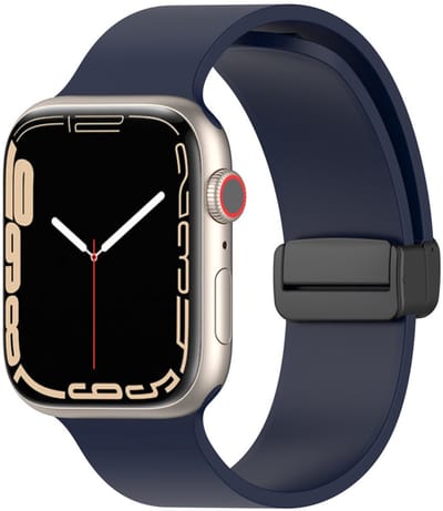 Siliconen bandje - geschikt voor Apple Watch 1/2/3/4/5/6/7/8/9/10/11/ SE (1,2,3) met maat 38 mm / 40 mm / 41 mm en 42 mm (Watch 10/11) - navy