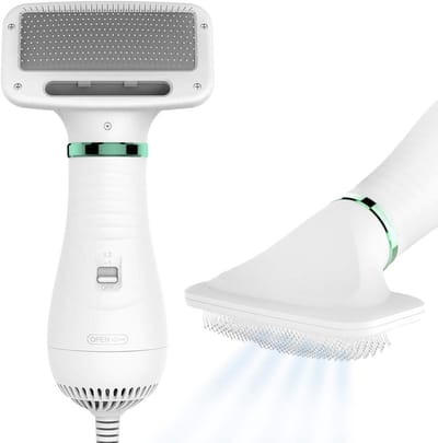 Hondenföhn | Föhn en Borstel in één | Compact en Licht in Gewicht | Stille Waterblazer | Dierenborstel voor kleine en middelgrote Honden, Katten en andere Huisdieren | Stille Waterblazer | Pet Grooming Dryer