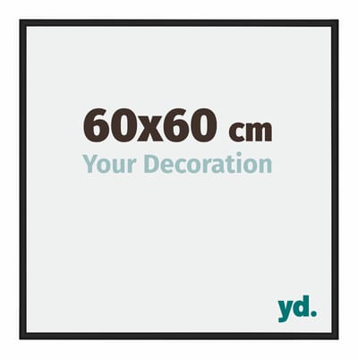 Your Decoration - Fotolijst 60x60 cm - Aluminium - Zwart Hoogglans - Miami