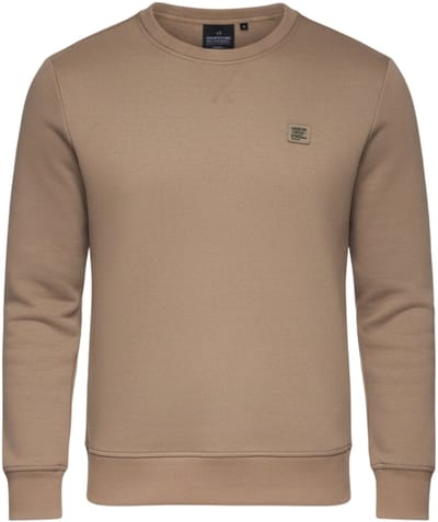 OMBRE Sweater - Regular Fit - Katoen - Lange Mouw Koffie S