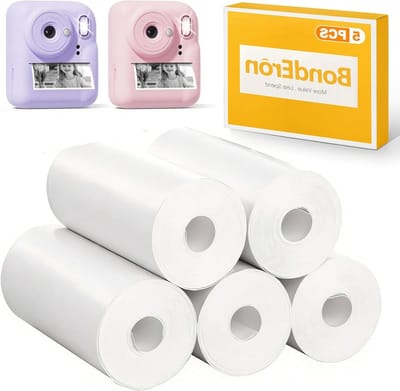 Thermisch papier 57 x 30 mm voor mini thermische printers - 5 rollen voor foto's, notities en DIY-projecten