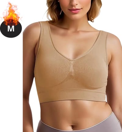 Bovista BH Zonder Beugel - Zonder Bandjes - Push-up Bh's - Comfort Beha - Gemengd - Comfortabel - Lichtabrikoos - Maat M