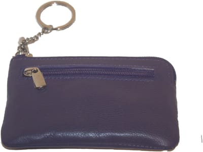 soft lederen sleuteletui ronde hoek / sleutelbeursje met ring en kettinkje / buideltje voor sleutelbos / soepel combi portemonneetje in rood, paars, roze, groen, navy, blauw, zwart leer leer 260 in 7 kleuren